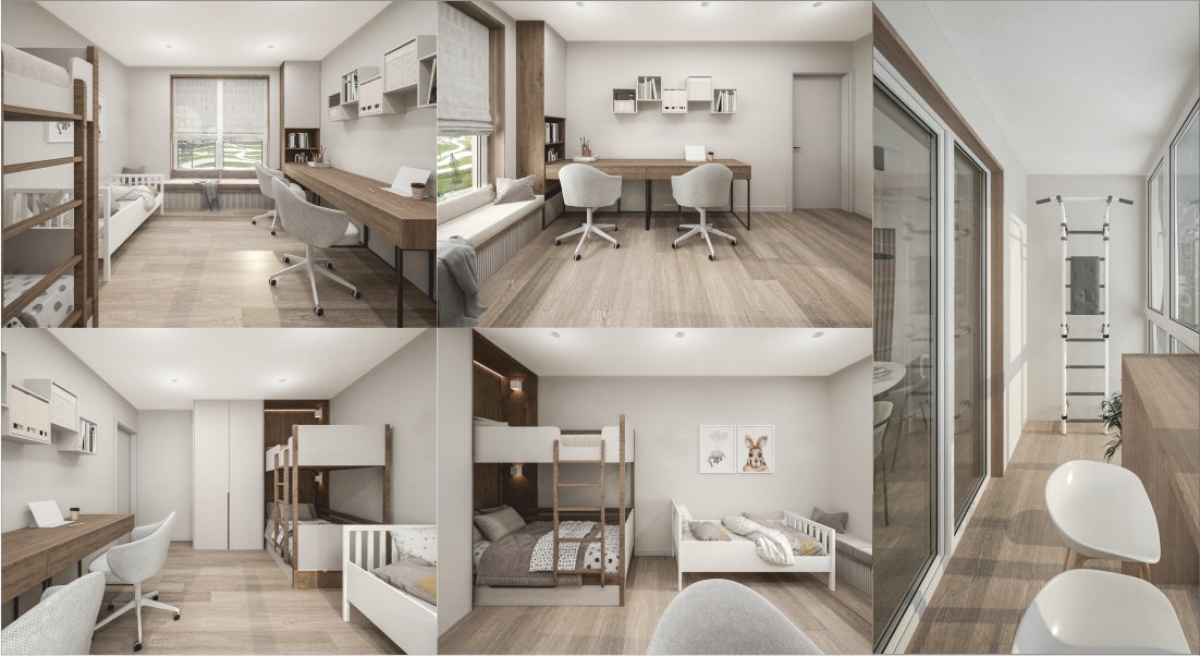 Интерьер квартиры 60 м2 для молодой семьи с ребенком