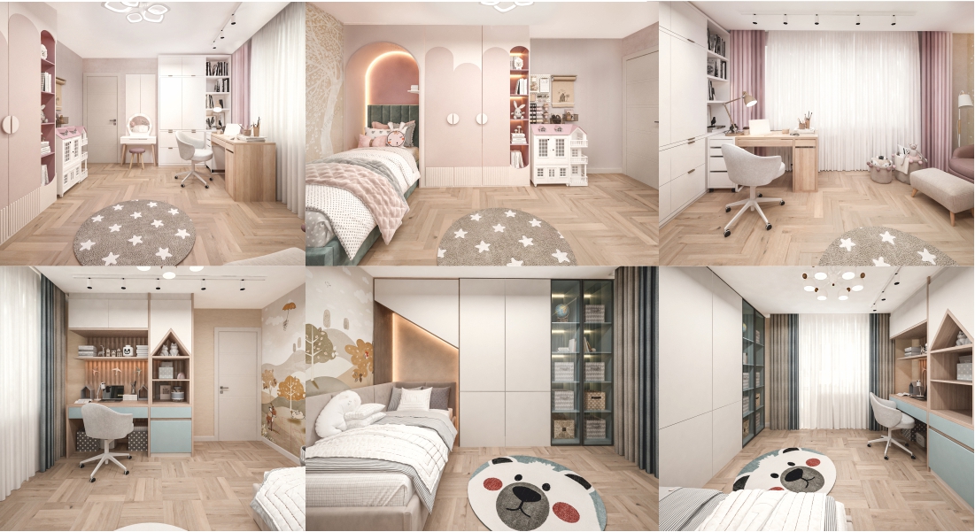 Интерьер квартиры 100 м2 для многодетной семьи